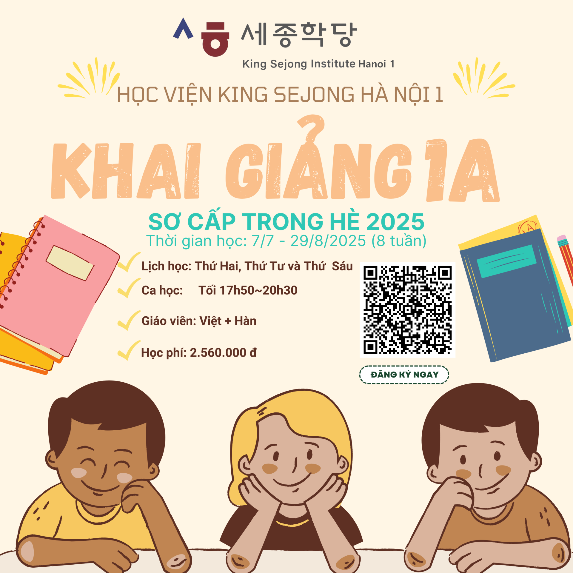 TUYỂN SINH LỚP SƠ CẤP 1A - HÈ 2025